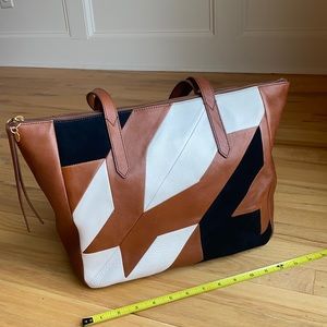 FOSSIL Sydney Shopper Tote leather black/brown